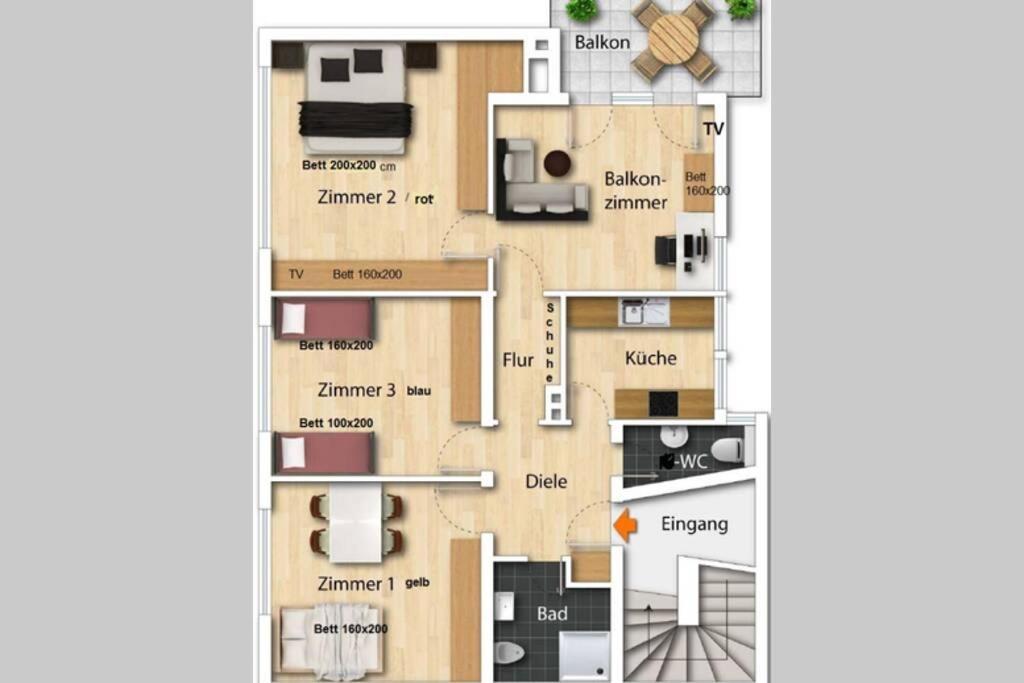 Grosse Wohnung 20 Km Von Koeln Bis Zu 17 Personen Ресрат Екстер'єр фото